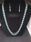 Green Beaded Necklace and Earring Set product 1